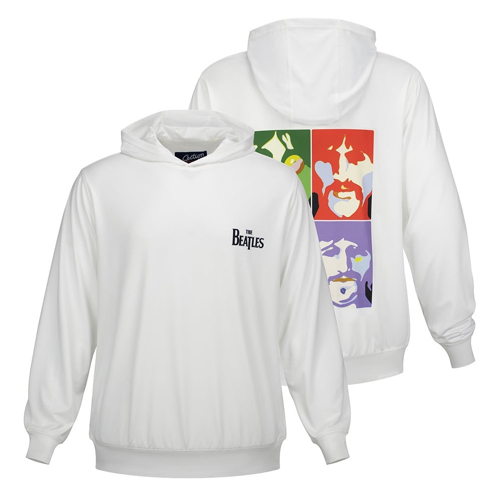 BRAND NEW The Beatles x Section 119 UPF White Lightweight Band Portrait Hoodie